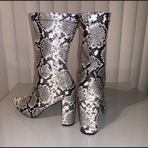 Faux Snake Skin Boots